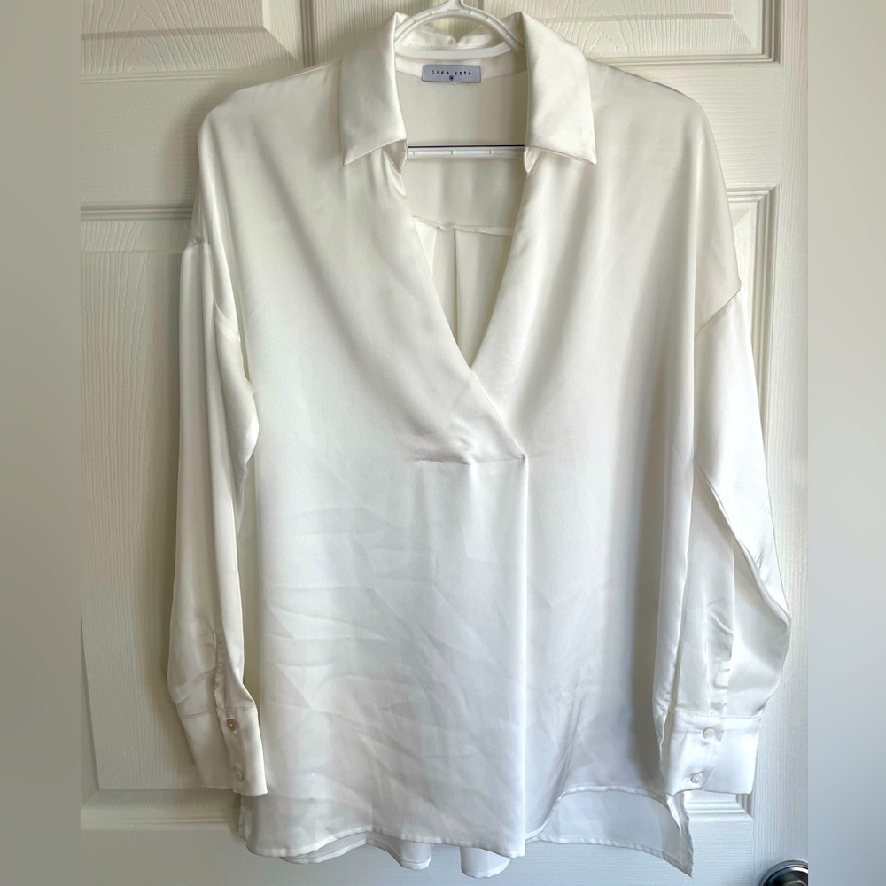 White Long Sleeve Top - M